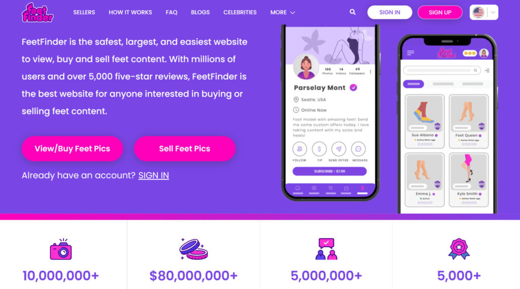 feetfinder homepage