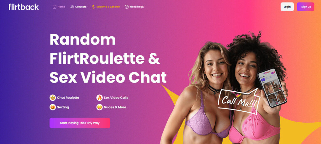 flirtback.com homepage