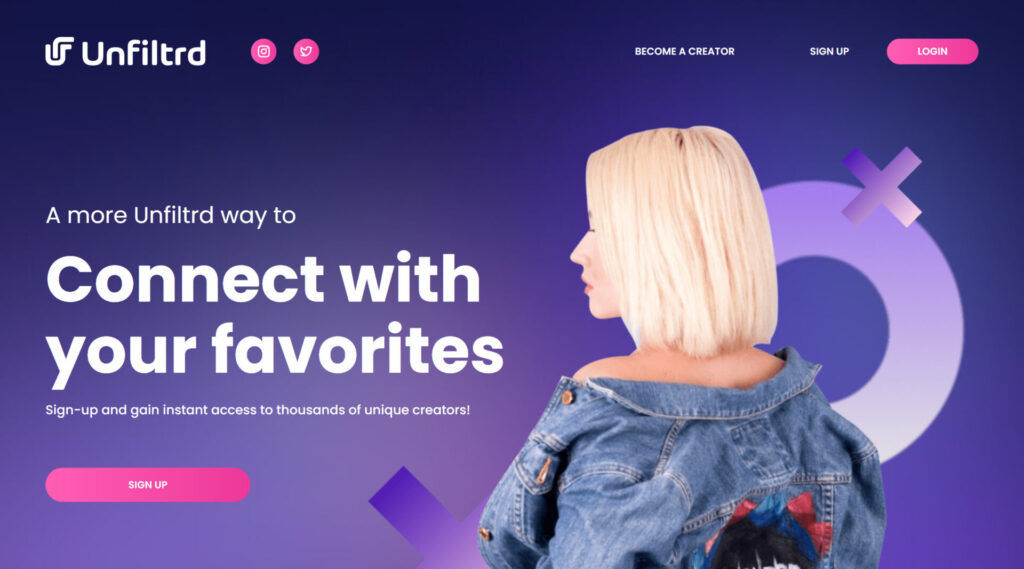unfiltrd homepage